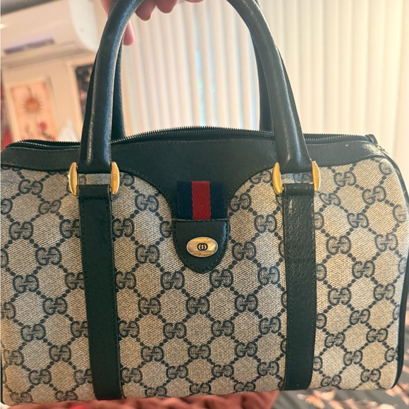 Gucci Handbags - Vintage Gucci Navy Boston